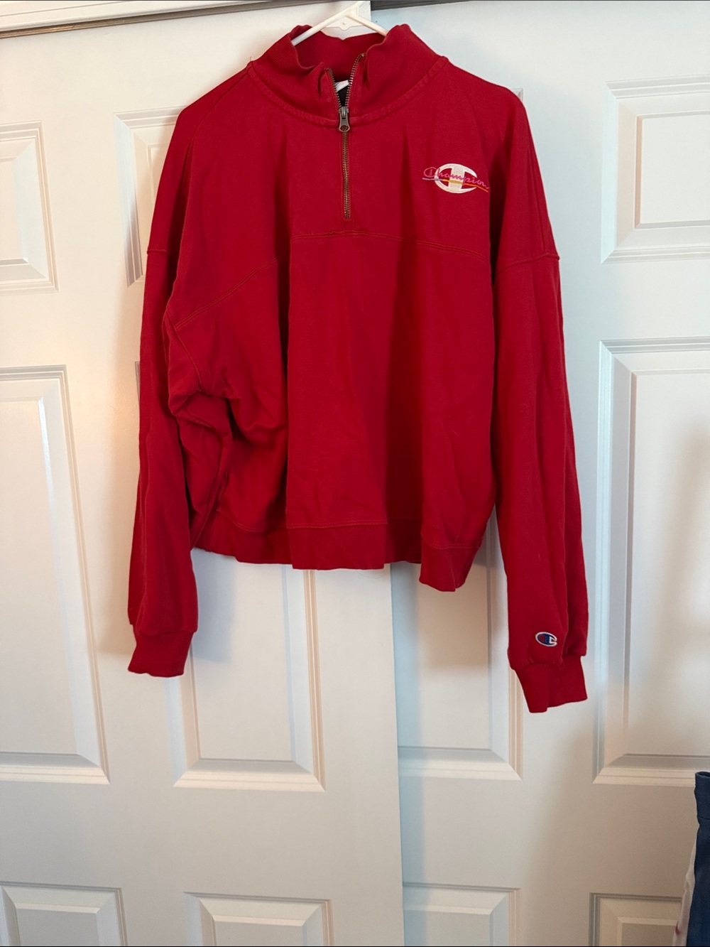 Champion Red Half-Zip Pullover Sweatshirt - women’s